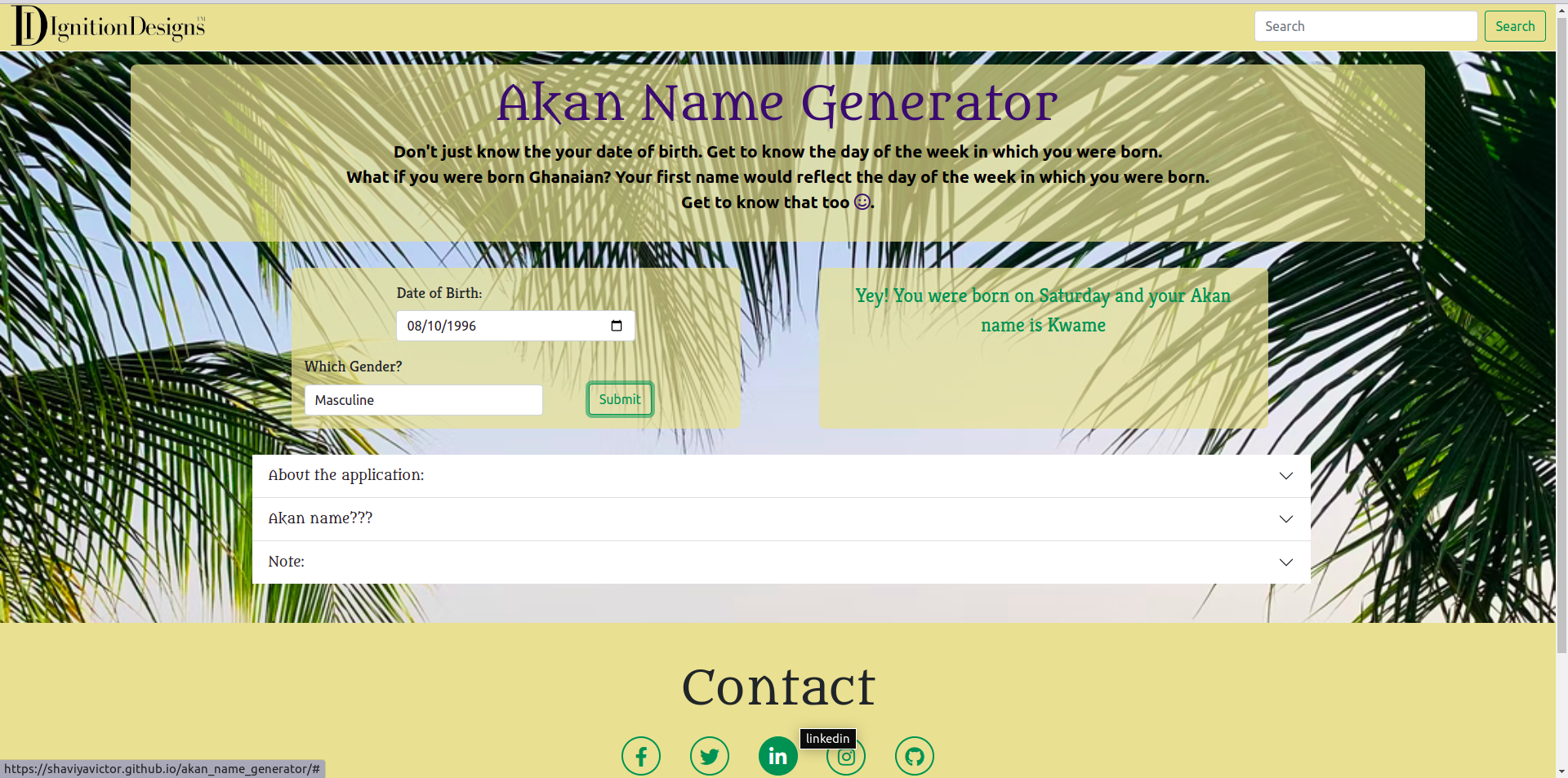akan_name_generator App